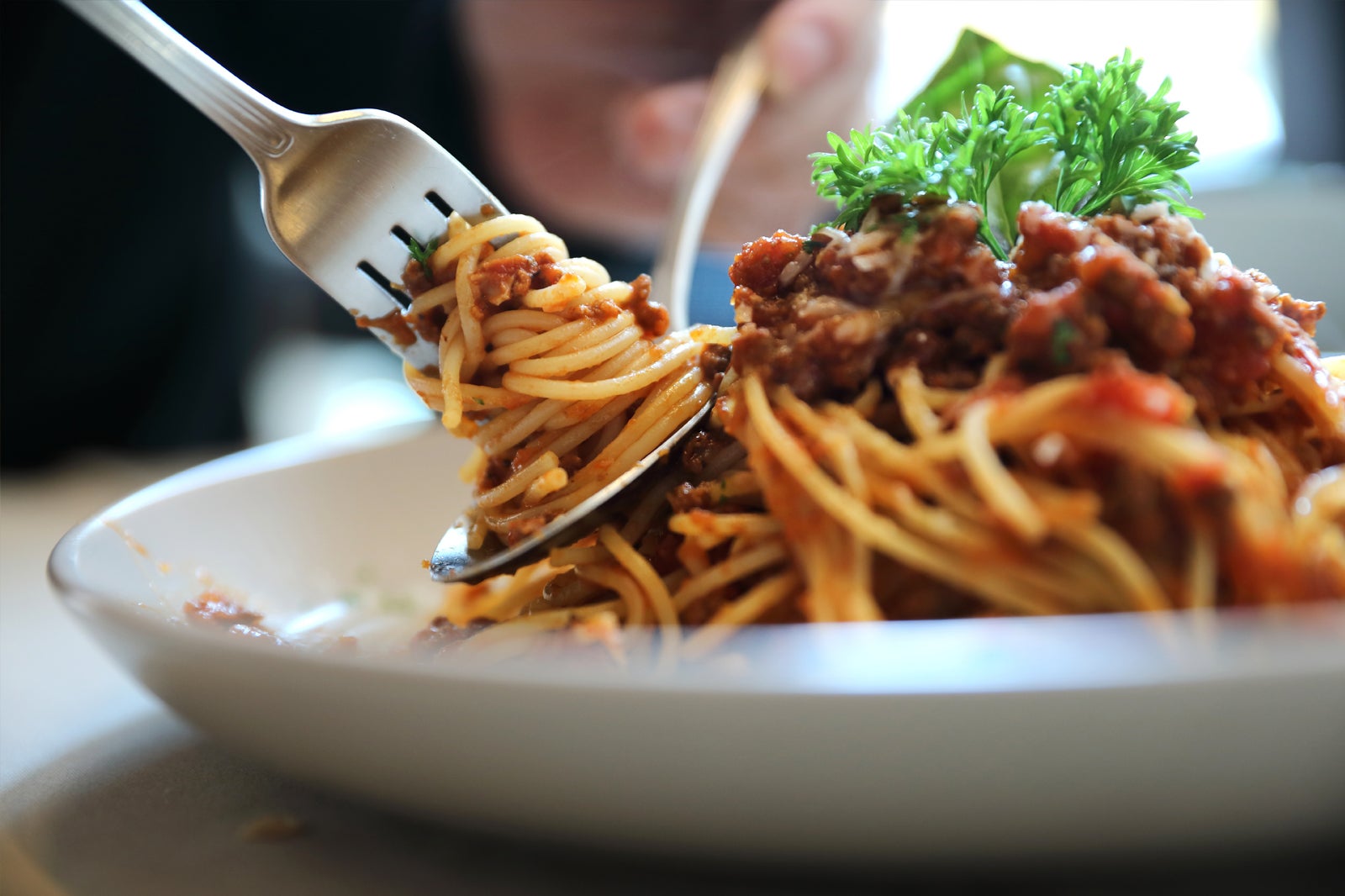 اسپاگتی با سس گوشت - Spaghetti with meat sauce