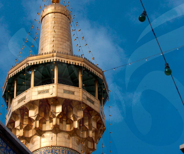 مناره‌های حرم امام رضا (ع)؛ گلدسته‌های زیبای زینتی - The minarets of the shrine of Imam Reza (AS); Colorful garlands