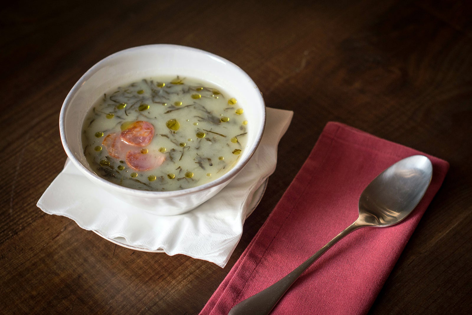 کالدو ورده (سوپ سبز) - Caldo verde (green soup)