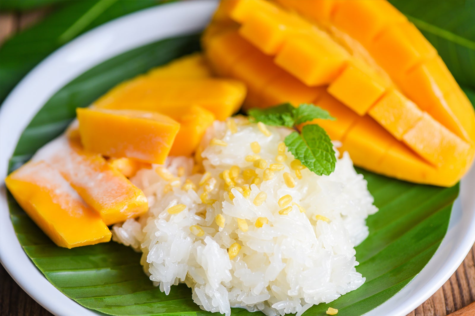 برنج چسبنده انبه - Mango sticky rice