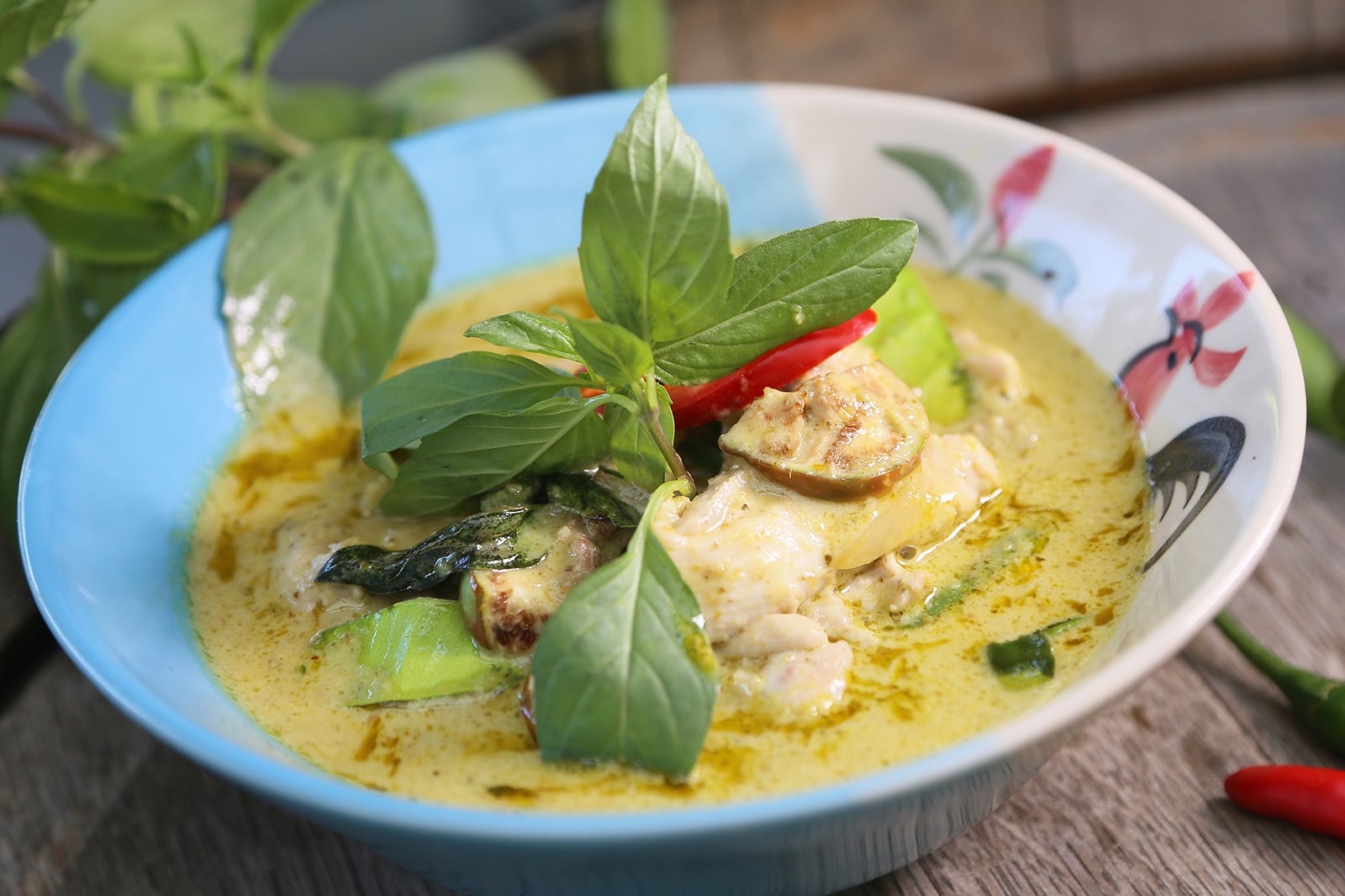 کاری مرغ سبز - Green chicken curry