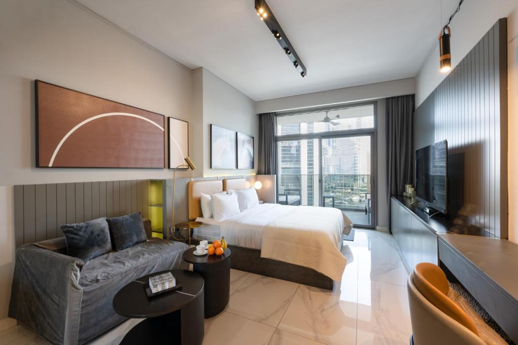 هتل ا لکسوری کاغزی استودیو آپارتمان، فیو واکس تو دبی مال - A Luxury Cozy Studio Apartment, Few Walks To Dubai Mall