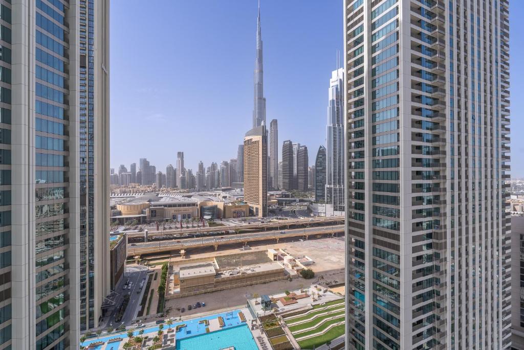 هتل استایلش داون تاون آپارتمان ویت پارتل برج ویو - Stylish Downtown apartment with partial Burj view