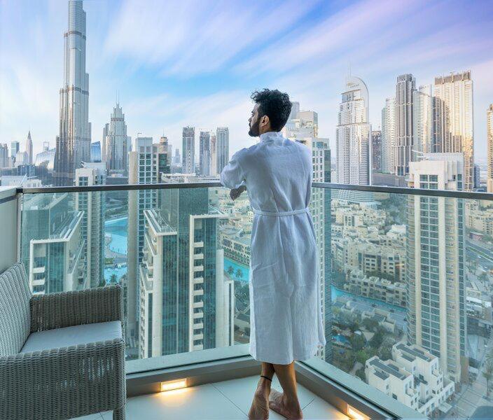 هتل رامبل استی هاستل برج خلیفه ویو Ramble Stay Hostel Burj Khalifa view