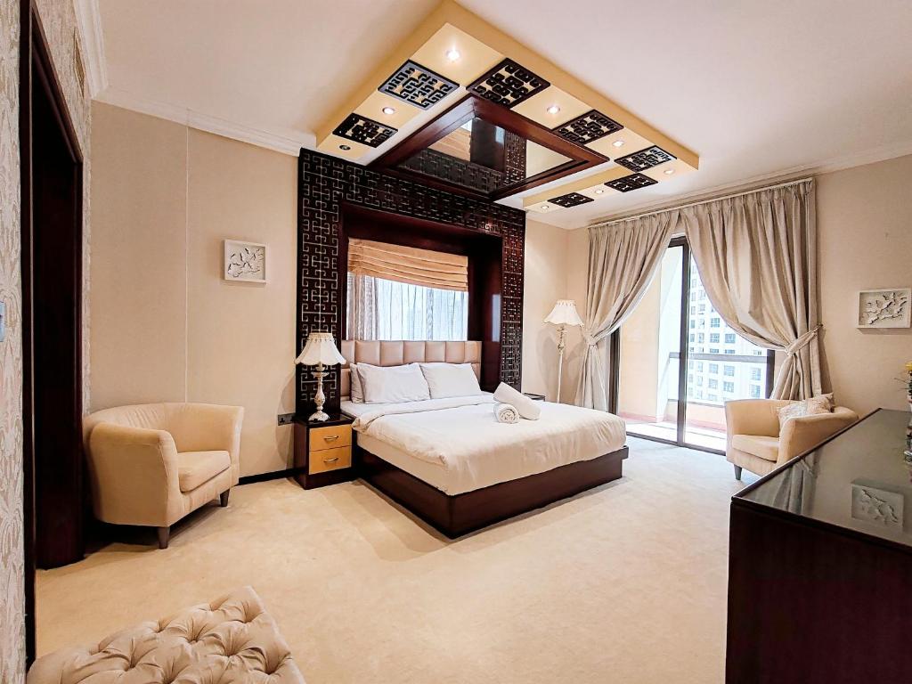 Marble upgraded Sea front 6 bedroom Penthouse on JBR beach