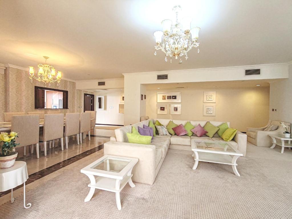 Marble upgraded Sea front 6 bedroom Penthouse on JBR beach