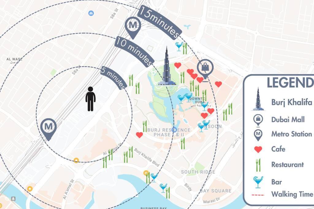 5 Stars Living Infinity Pool Burj Khalifa view