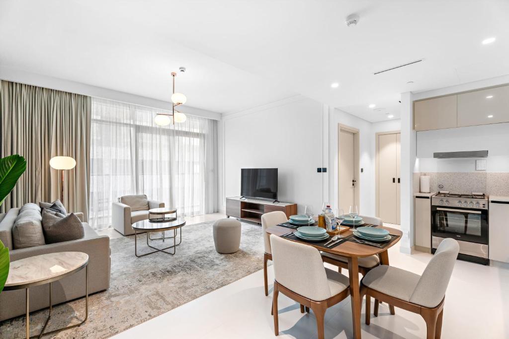 هتل سیلک هاوس لاکژریس 1 بی دی آر این آ تاور وید آ پرایوت بیچ - Silkhaus Luxurious 1BDR in a Tower with a Private Beach