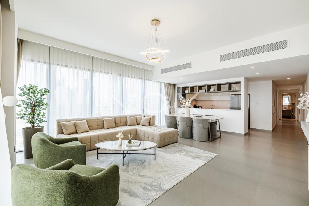 هتل برند نیو 3 بدز داون تاون ویو ز II تی1 - Brand New 3 Beds Downtown Views II T1