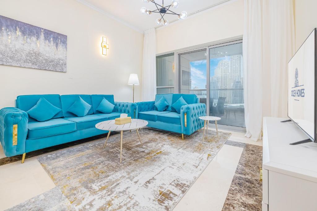 هتل اِلِگَنت 3 بی آر این جی بی آر وید پارتِیَل مَارینا ویو - Elegant 3BR in JBR with Partial Marina View