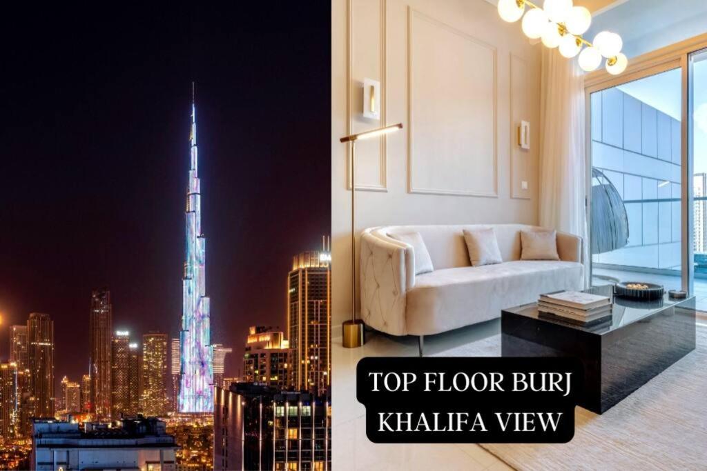 هتل لاکچری تاپ فلور اپت وید فول برج خلیفه ویو - Luxury Top Floor apt with Full Burj Khalifa view