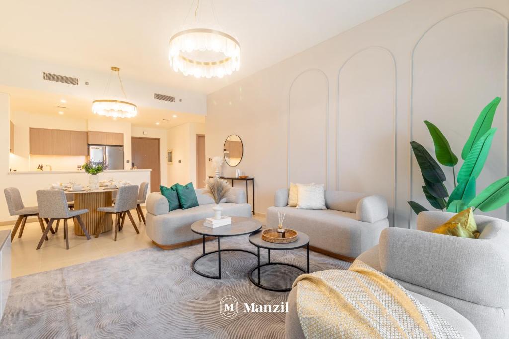 هتل منزل - 2 بی آر آپارتمان با اتاق خدمتکار و ویو برج در داون تاون، دبی - Manzil - 2BR Apartment with Maid's Room and Burj View in Downtown, Dubai