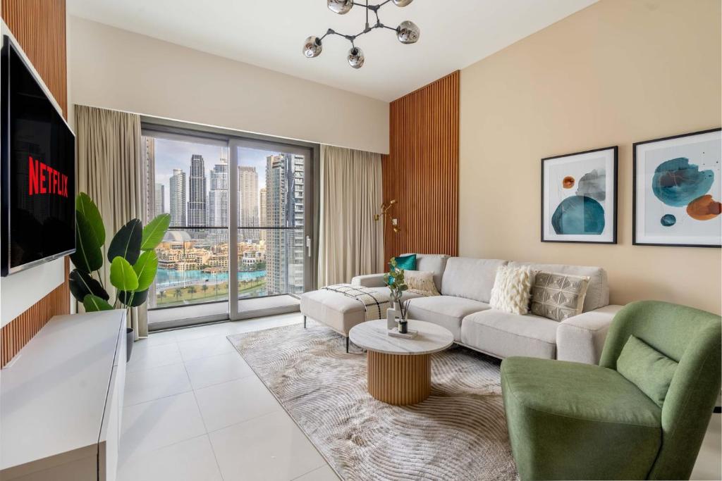 هتل گست رِدی - استادیای الِگانته کُم ویستا پاره او بُرج خلیفه - GuestReady - Estadia elegante com vista para o Burj Khalifa