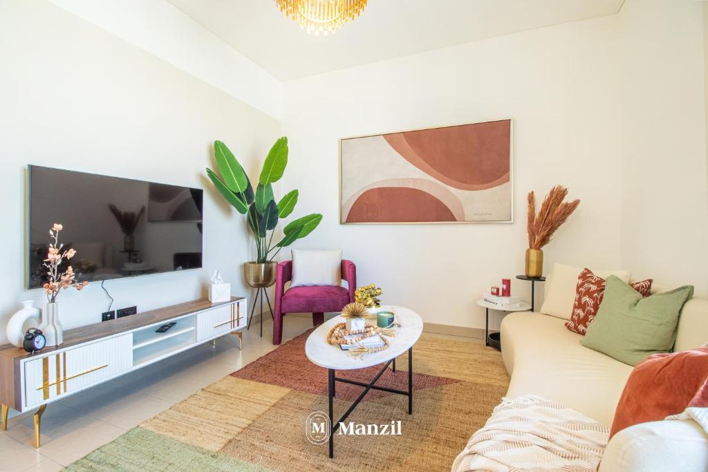 هتل منزل - 2BR آپت در صبحا کریک با برج ویو - Manzil - 2BR Apt in Sobha Creek with Burj View