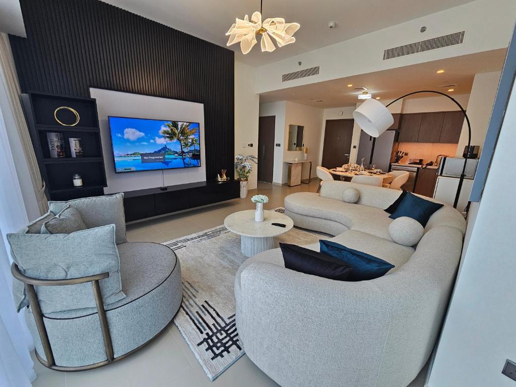 هتل لاکسوریوس 2بی‌آر نکت تو دبی مال ویت فول برج خلیفا ویو - Luxurious 2BR Next To Dubai Mall With Full Burj Khalifa View
