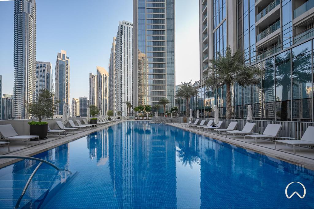 هتل اورایا - 2 بی آر آپت در داون تاون بولوار با ویوهای برج خلیفه - Oraya - 2BR apt in Downtown Blvd with Burj Khalifa views