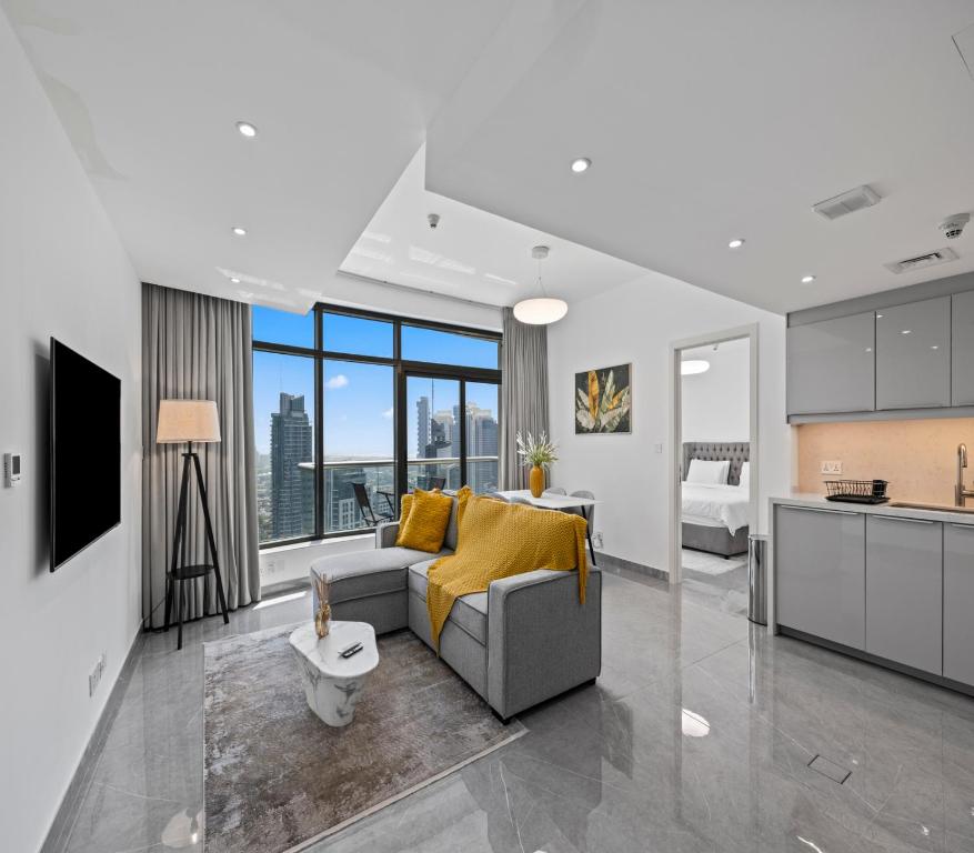 هتل فولی آپگریدد 1BR - فیر فیلد تاور - مارینا ویو - Fully Upgraded 1BR - Fairfield Tower - Marina View