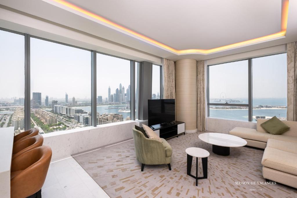 هتل د پالم تاور آی 1 کُرنر بِد روم دبی - The Palm Tower I 1 Corner Bedroom Dubai