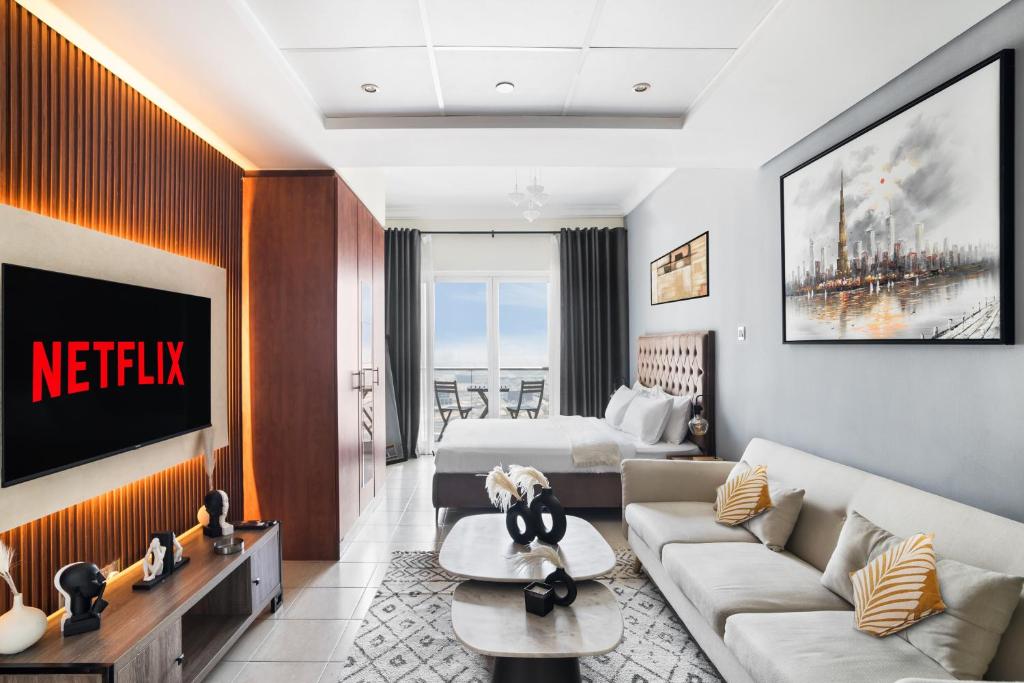هتل لاکچری استودیو این لیک ویو تاور، جی ال تی، نیئر مترو - Luxury Studio In Lakeview Tower, Jlt, Near Metro