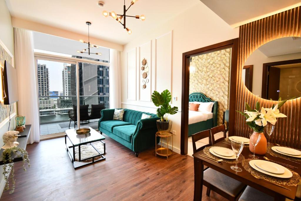 هتل ورا رزیدنس-کانال ویوینگ دبی مال واکینگ 2BR شیک آپت - Vera Residence-Canal Viewing Dubai Mall walking 2BR Chic APT