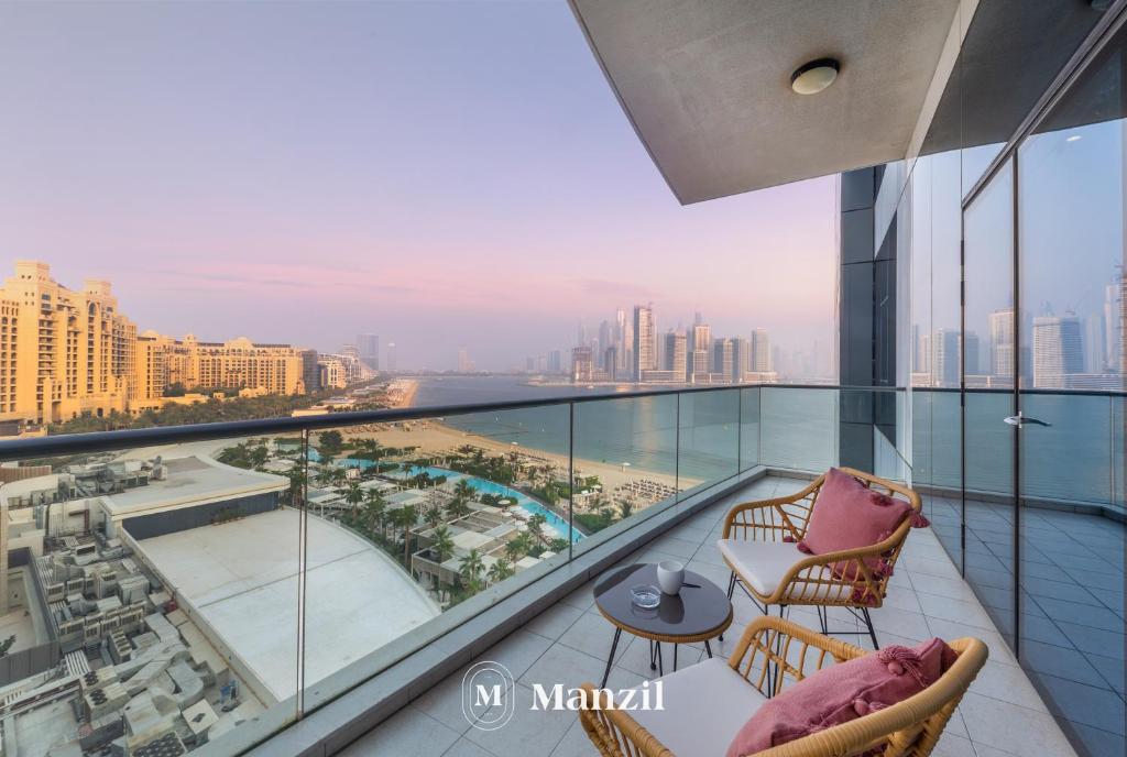 هتل منزیل - استایلیش 3BR این پام و پرایوت بیچ و سی ویو - Manzil - Stylish 3BR in Palm w Private Beach & Sea View