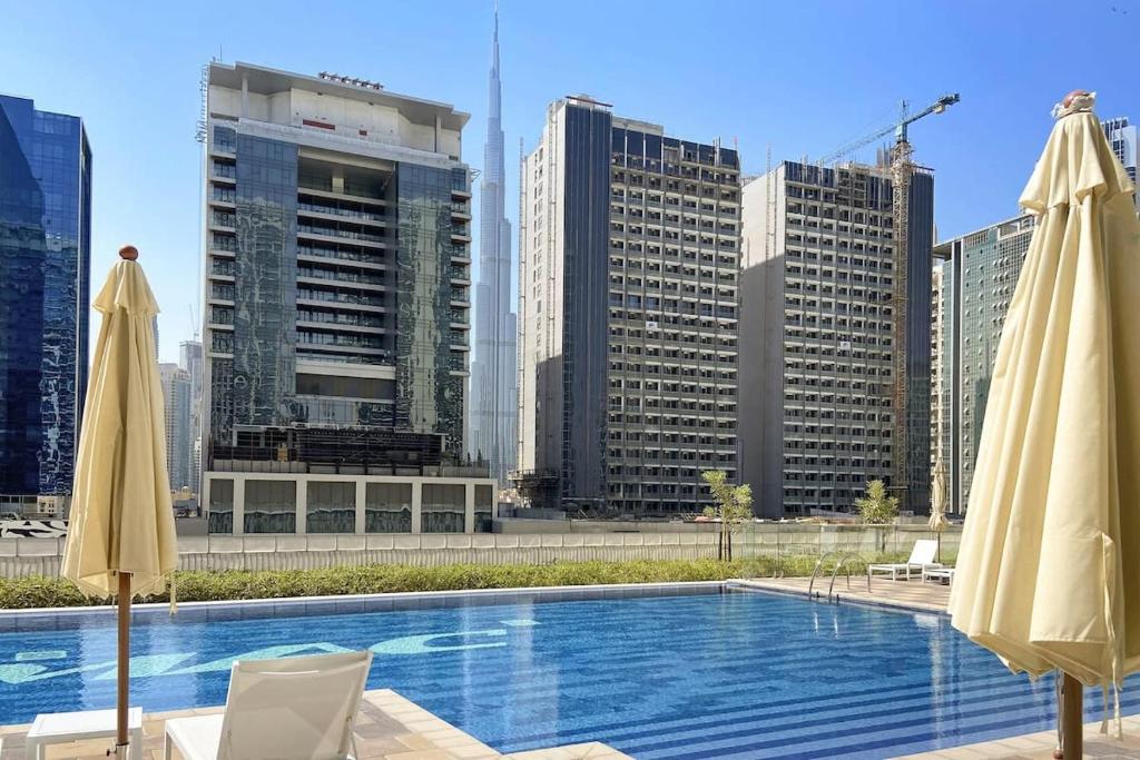 هتل سیلک هاوس نیو تاور 2 بی دی آر ویت اسپیشس روم این بیزنس بی - Silkhaus new Tower 2BDR with spacious room in Business Bay