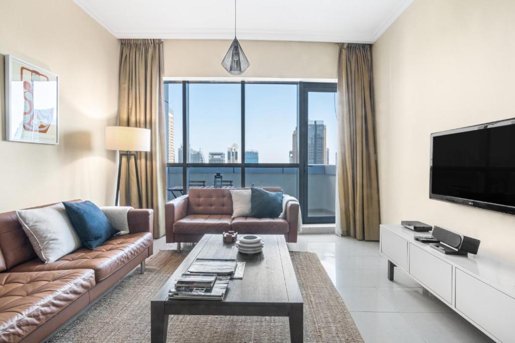 هتل مگنیفیستنت 3BR+کیدز روم این مارینا واک2بیچ - Magnificent 3BR+kid's room in Marina Walk2Beach
