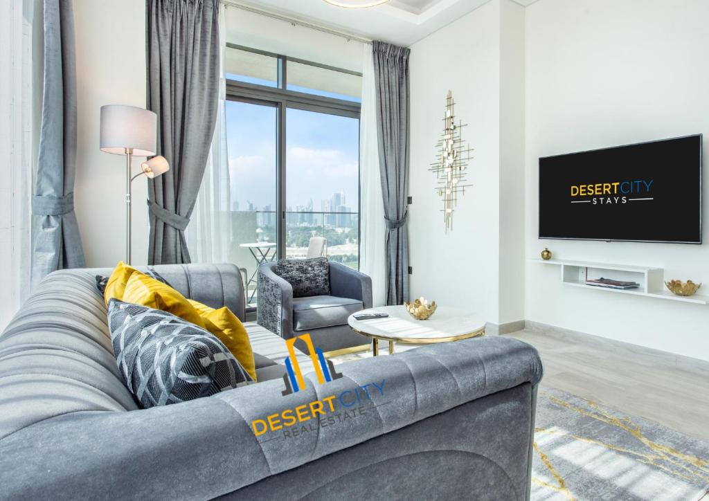 هتل 2 بد این آزیسی فرهاد ویت برج خلیفه ویو بای دسرث سیتی استیز - 2 Bed in Azzizi Farhad with Burj Khalifa view by Desert City Stays