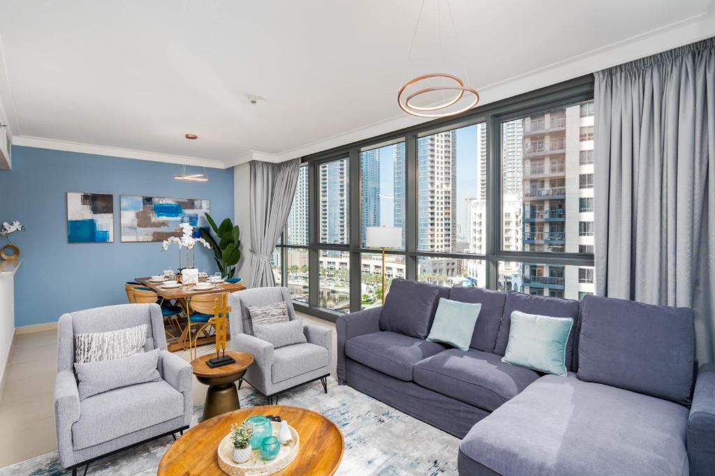 هتل التیمیت استی / 7 پیپل / اسپیشس / دبی کریک ویت مارینا ویوز - Ultimate Stay / 7 people / Spacious / Dubai Creek with Marina Views