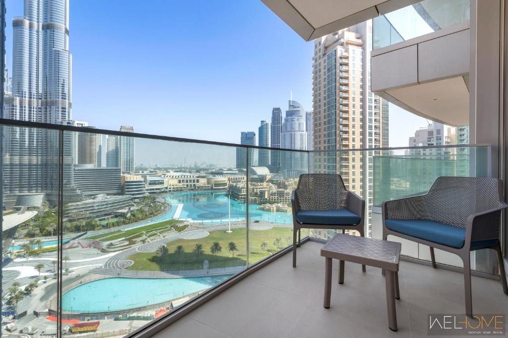 هتل ولهوم - لاکچری آپارتمان فیسینگ برج خلیفه ویت تراس - WelHome - Luxury Apartment Facing Burj Khalifa With Terrace