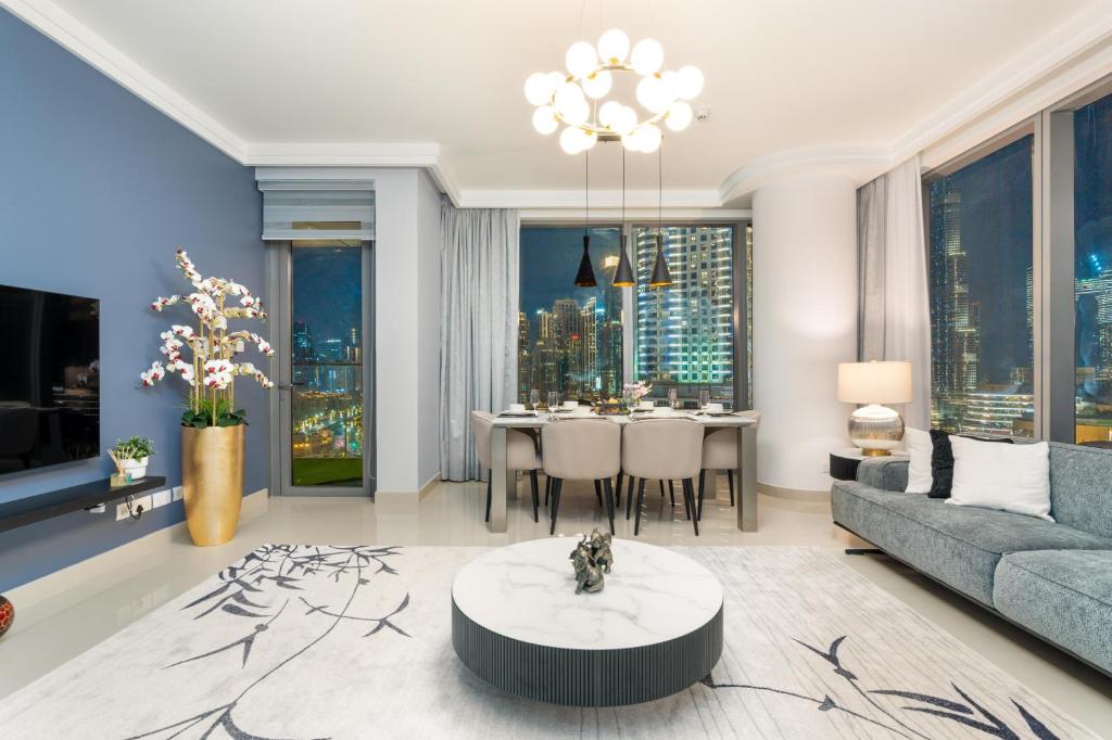 هتل بولوار پوینت 2BR لاکچری، فول ویو آف برج، کانکتد تو دبی مال - Boulevard Point 2BR Luxury, Full view of Burj, Connected to Dubai Mall
