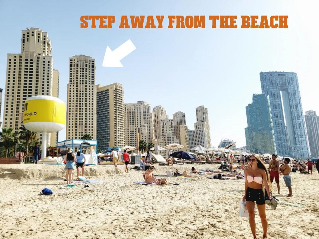 هتل بیچفرانت - لارج استودیو این جی بی آر ریمال 4 - Beachfront - Large studio in JBR Rimal 4