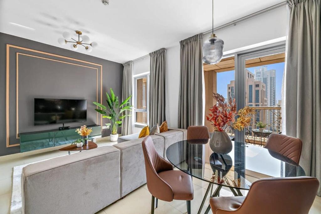 هتل سیلک هاوس های فلور 1 بی دی آر نیار برج خلیفه ویت بالکونی - Silkhaus high floor 1BDR near Burj Khalifa with balcony