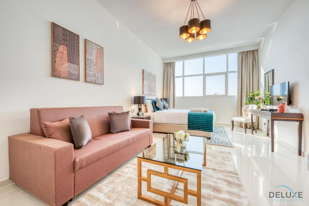 هتل اینتمیت استودیو این دماک غالیه جمیرا ویلیج سرکل بای دلاکس هالیدی هومز - Intimate Studio in Damac Ghalia Jumeirah Village Circle by Deluxe Holiday Homes