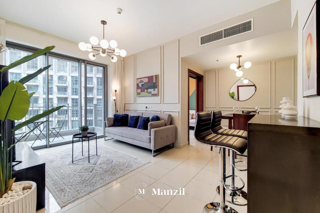 هتل منزیل - لاکچری 1BR آپارتمان در داون تاون با ویو برج خلیفه کنار دبی مال - Manzil - Luxury 1BR Apartment in Downtown with Burj Khalifa View next to Dubai Mall