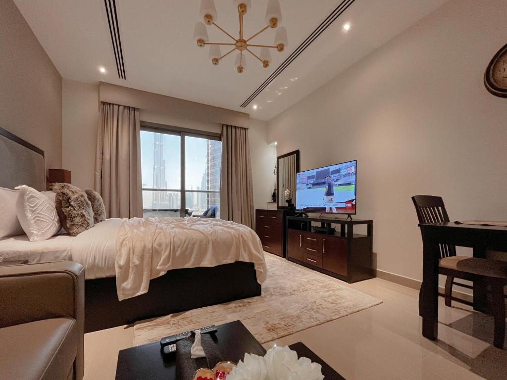 هتل استودیو آپارتمان ویت سونا اند فول برج خلیفه ویو - Studio Apartment with Sauna and Full Burj Khalifa View