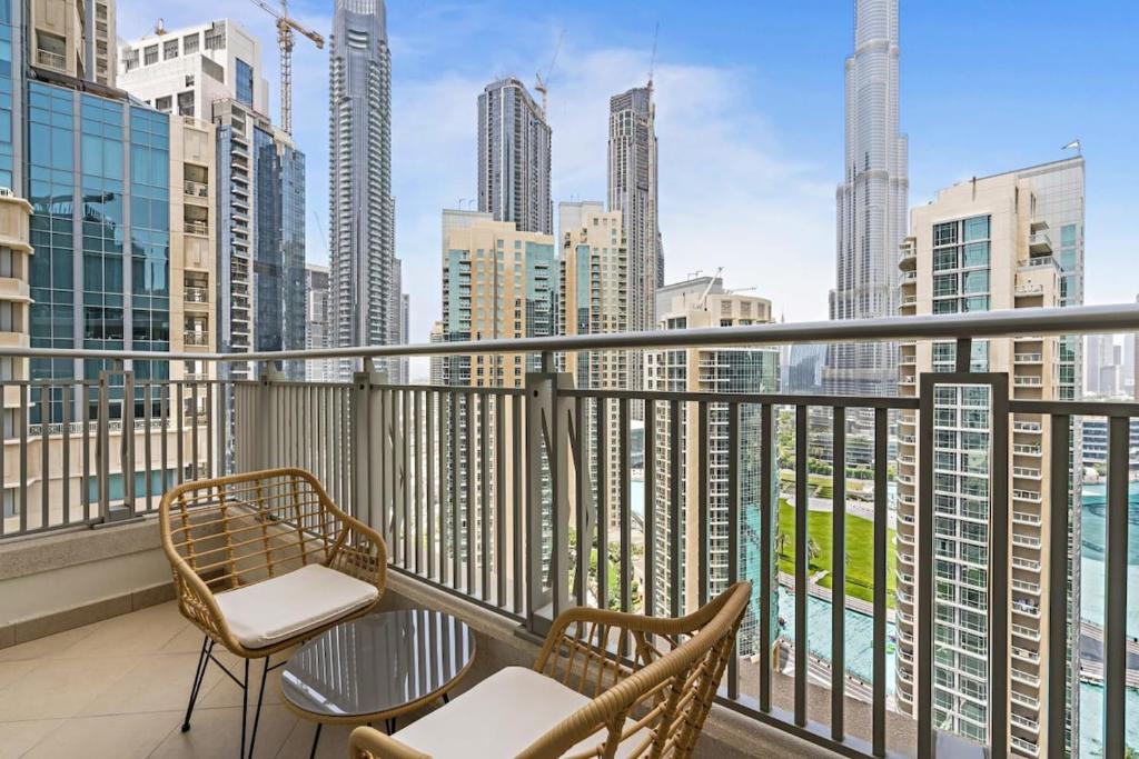 هتل سیلک هاوس ویت فول برج خلیفة اند فاونتین ویو 1 بی دی آر این داون تاون - Silkhaus with full Burj Khalifa & fountain view 1BDR in Downtown