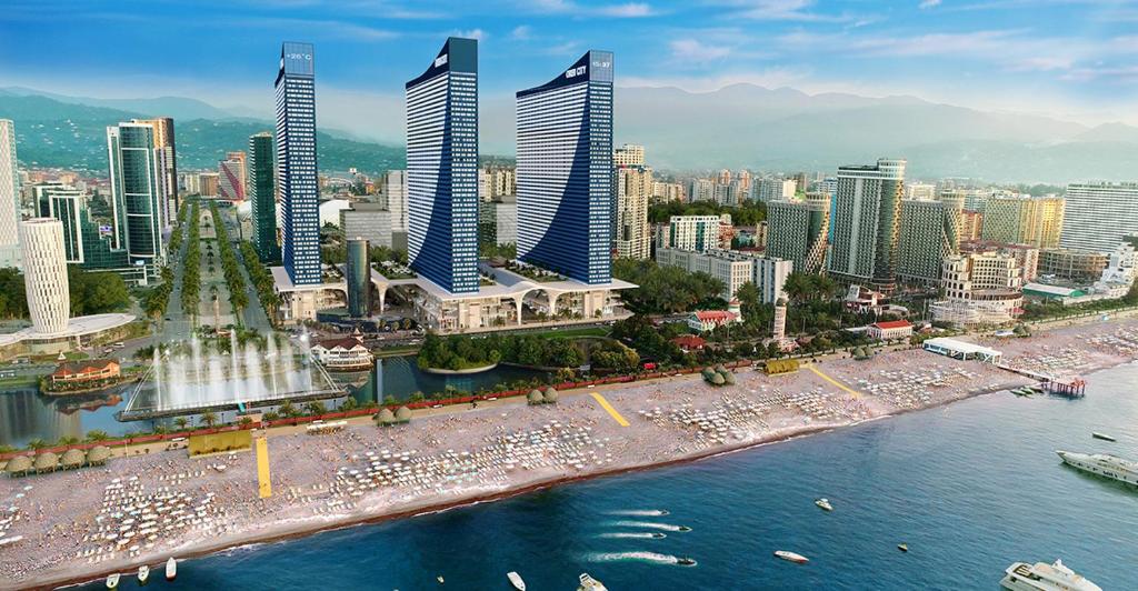هتل اوربی سیتی سی ویو آپارتمان این باتومی - Orbi City sea view apartment in Batumi