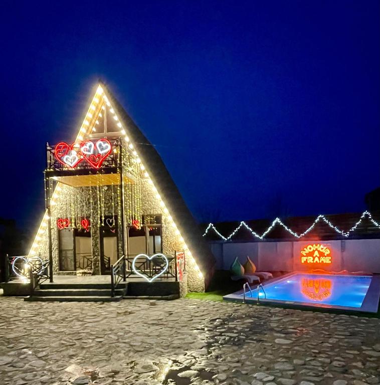 هتل گابالا قافقاز نوشور ای فریم ویلا شالت Gabala Qafqaz Nohur A Frame Villa Chalet